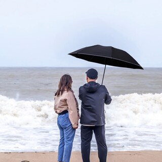 Foto 7 | Sombrilla Automática Con Protección Uv Y Tela Impermeable De 9 Varillas Negro