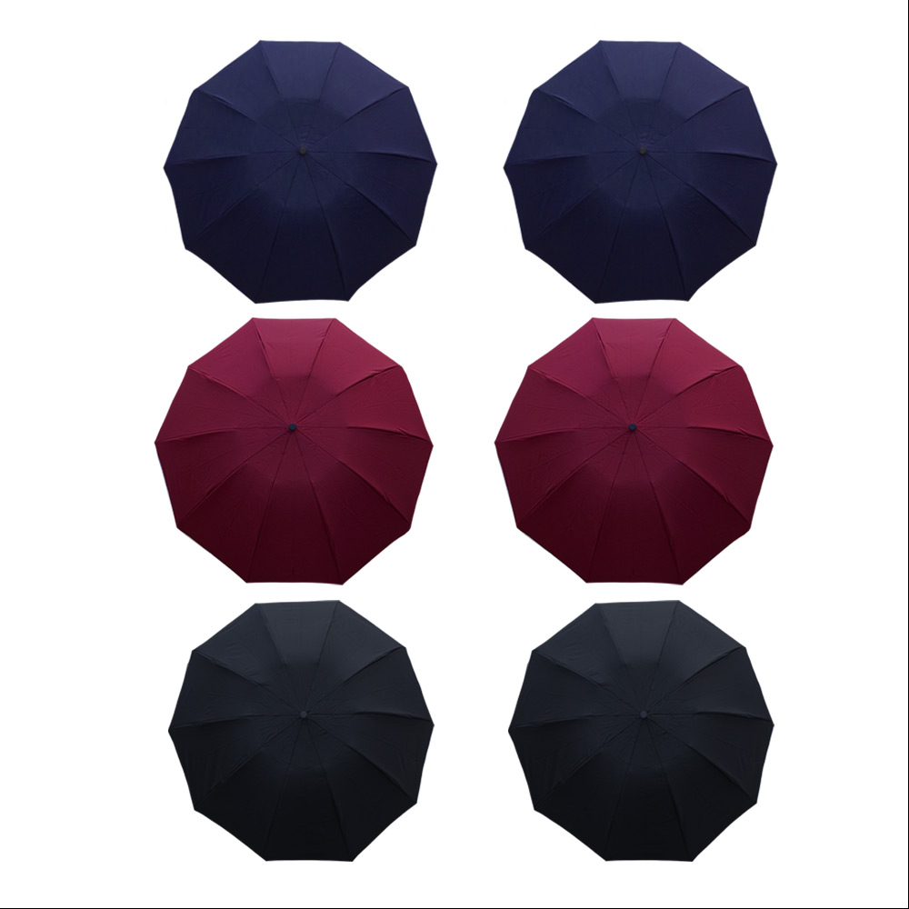 Paquete Sombrilla Automática Con Protección Uv Y Tela Impermeable De 9 Varillas 6 Piezas