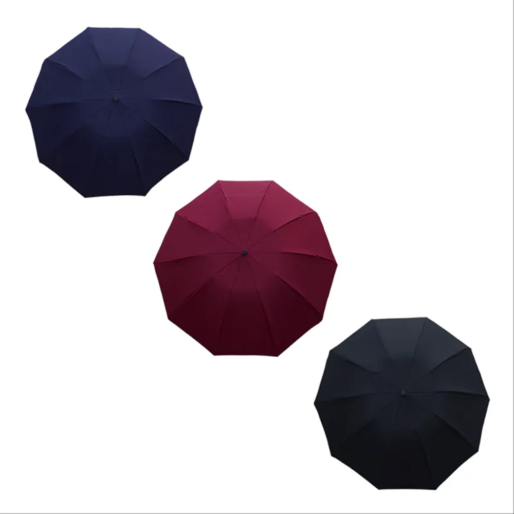 Foto 1 | Paquete Sombrilla Automática Con Protección Uv Y Tela Impermeable De 9 Varillas 3 Piezas