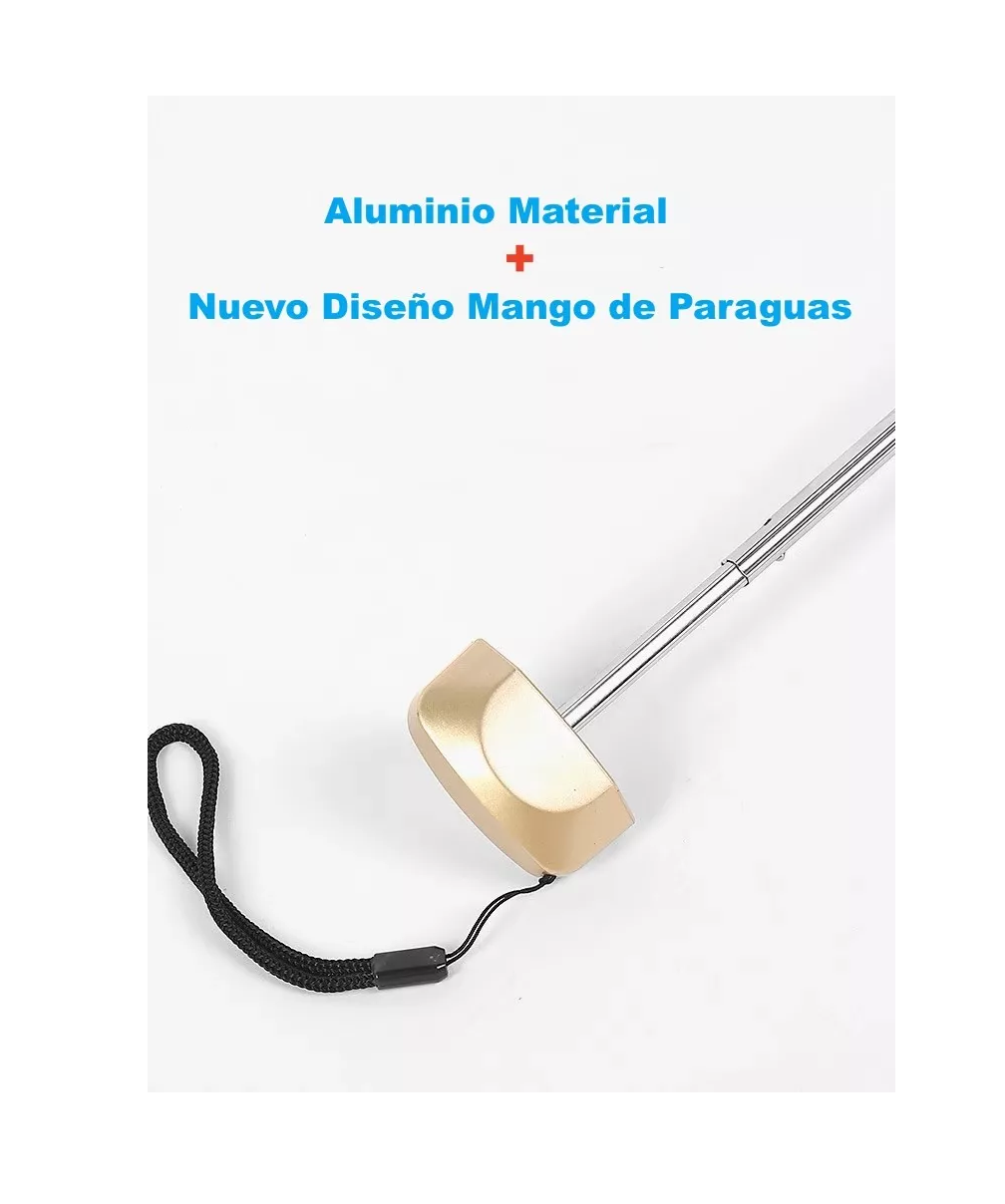 Foto 5 pulgar | Sombrilla Paraguas De Bolsillo Resistente Reforzada Anti-uv Negro