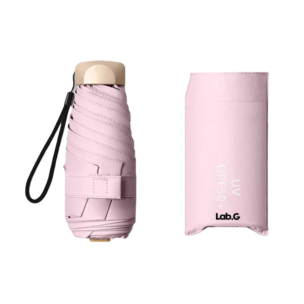 Sombrilla Paraguas De Bolsillo Resistente Reforzada Anti-uv Rosa