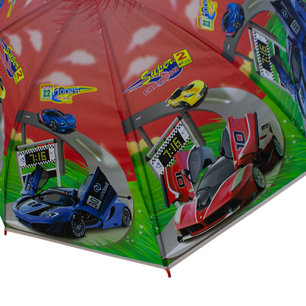 Foto 6 pulgar | Paraguas Infantil Tipo Batón Semiautomático Diseño De Autos Con Silbato