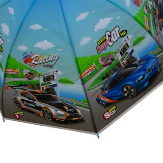 Foto 5 | Paraguas Infantil Tipo Batón Semiautomático Diseño De Autos Con Silbato