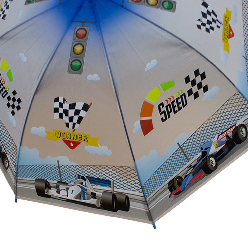 Foto 6 pulgar | Paraguas Infantil Tipo Batón Semiautomático Diseño De Autos Con Silbato