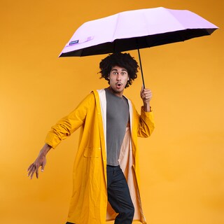 Foto 6 | Sombrilla Automática Protección Uv Tela Impermeable 10 Varillas Dobles Resistente Color Lila