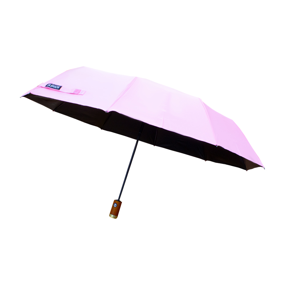 Sombrilla Automática Protección Uv Tela Impermeable 10 Varillas Dobles Resistente Color Rosa