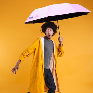 Foto 6 | Sombrilla Automática Protección Uv Tela Impermeable 10 Varillas Dobles Resistente Color Rosa