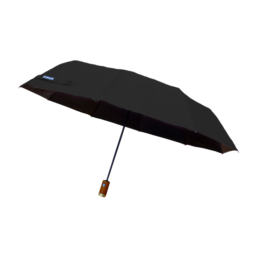 Sombrilla Automática Protección Uv Tela Impermeable 10 Varillas Dobles Resistente Color Negro