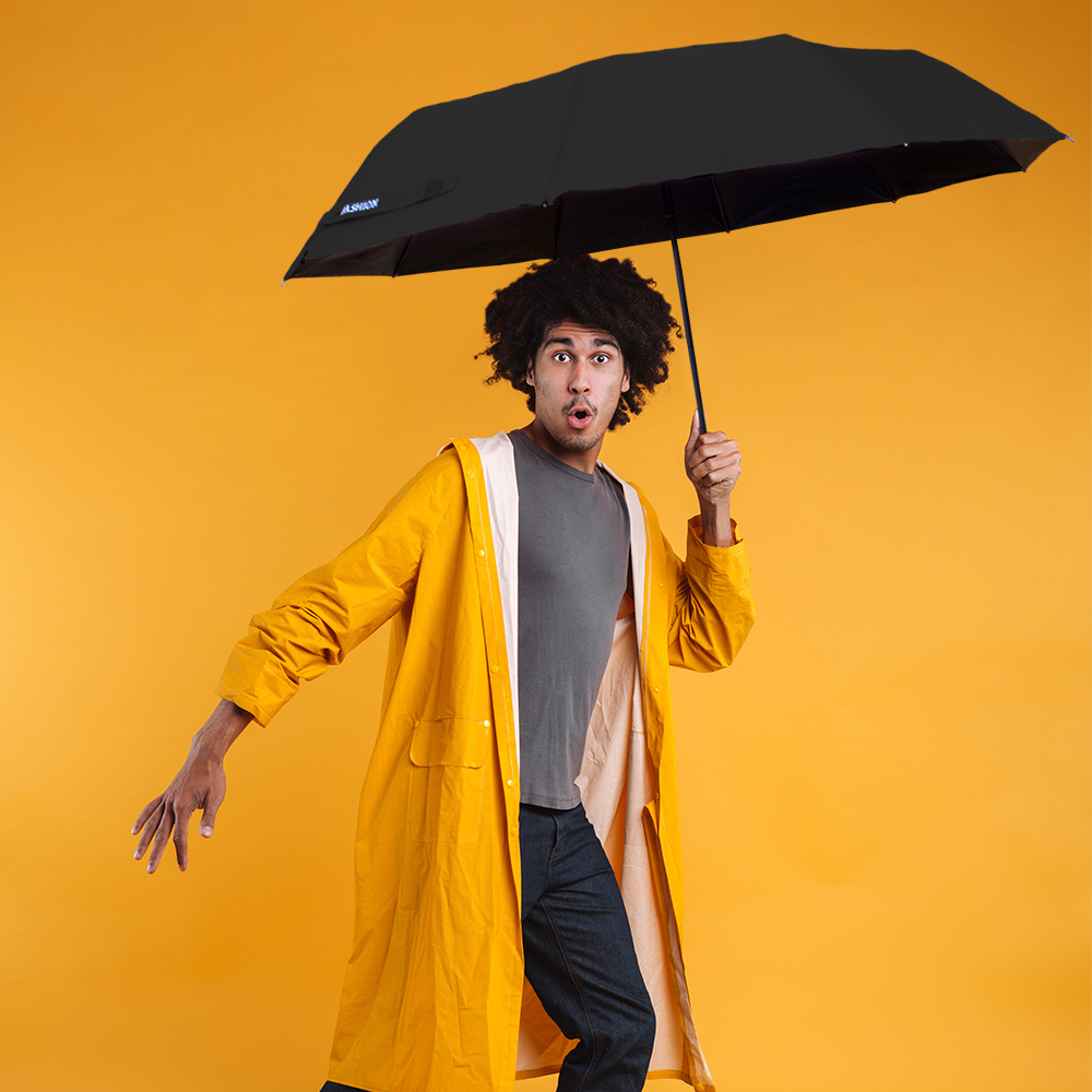 Foto 6 | Sombrilla Automática Protección Uv Tela Impermeable 10 Varillas Dobles Resistente Color Negro