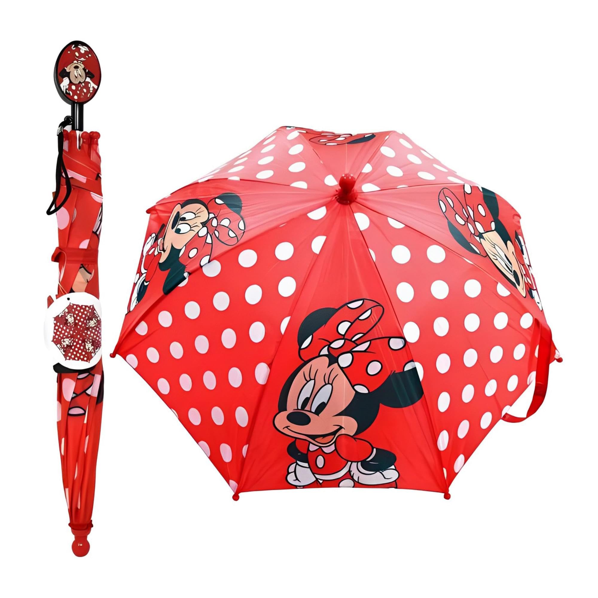 Foto 4 pulgar | Paraguas Minnie Mouse Rojo-Venta Internacional
