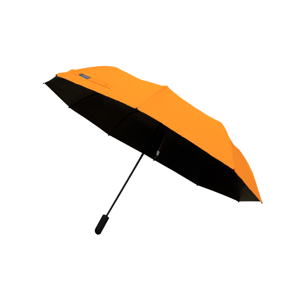 Sombrilla Manual De Bolsillo Filtro Uv Resistente 10 Varillas Dobles Color Naranja