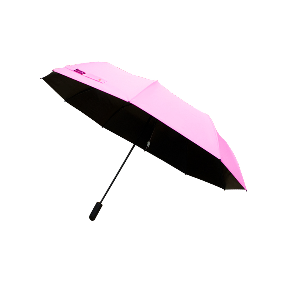Sombrilla Manual De Bolsillo Filtro Uv Resistente 10 Varillas Dobles Color Rosa