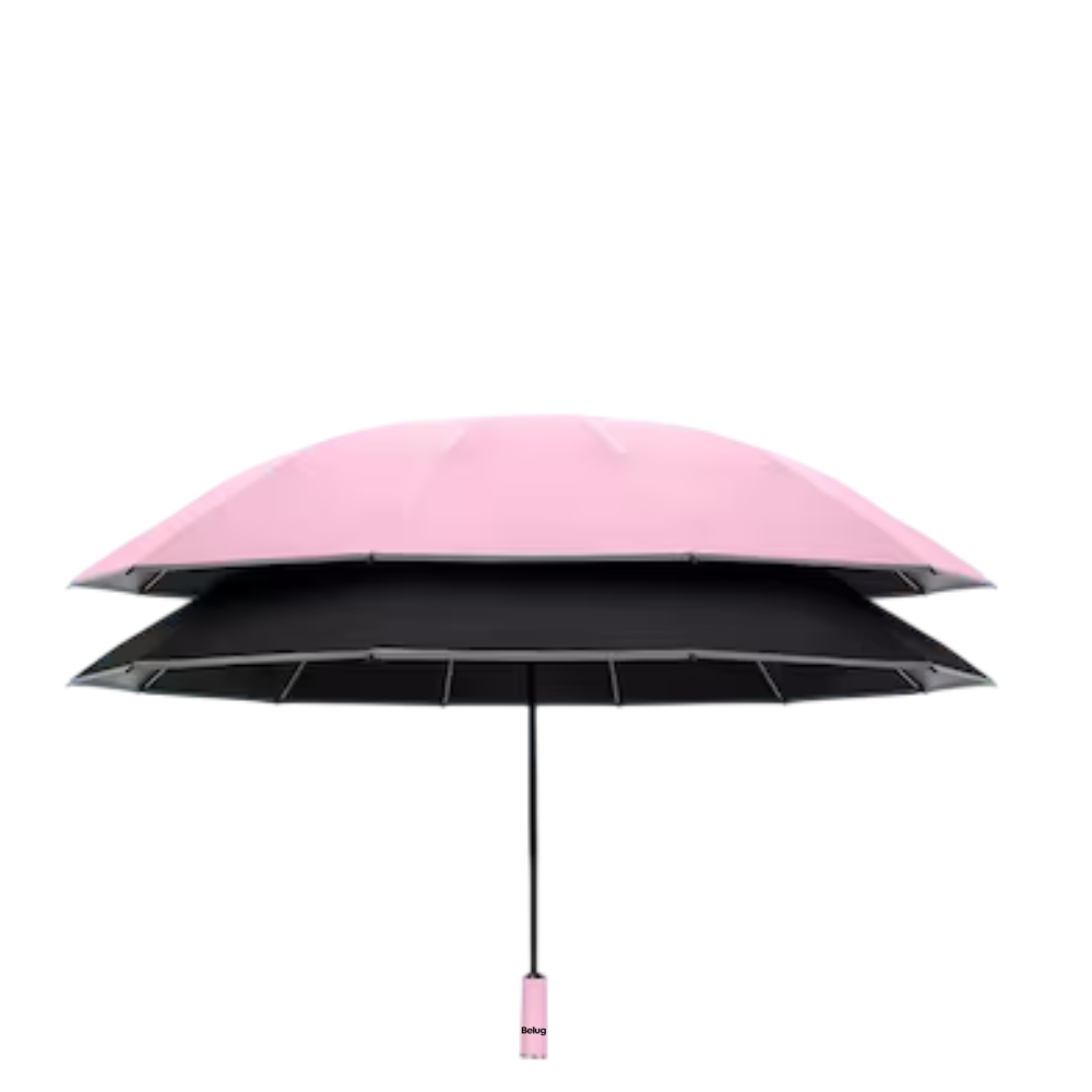 Foto 4 pulgar | Paraguas Automático Extra Grande 105 Cm Reforzado 10 Varillas Belug,  Rosa/negro