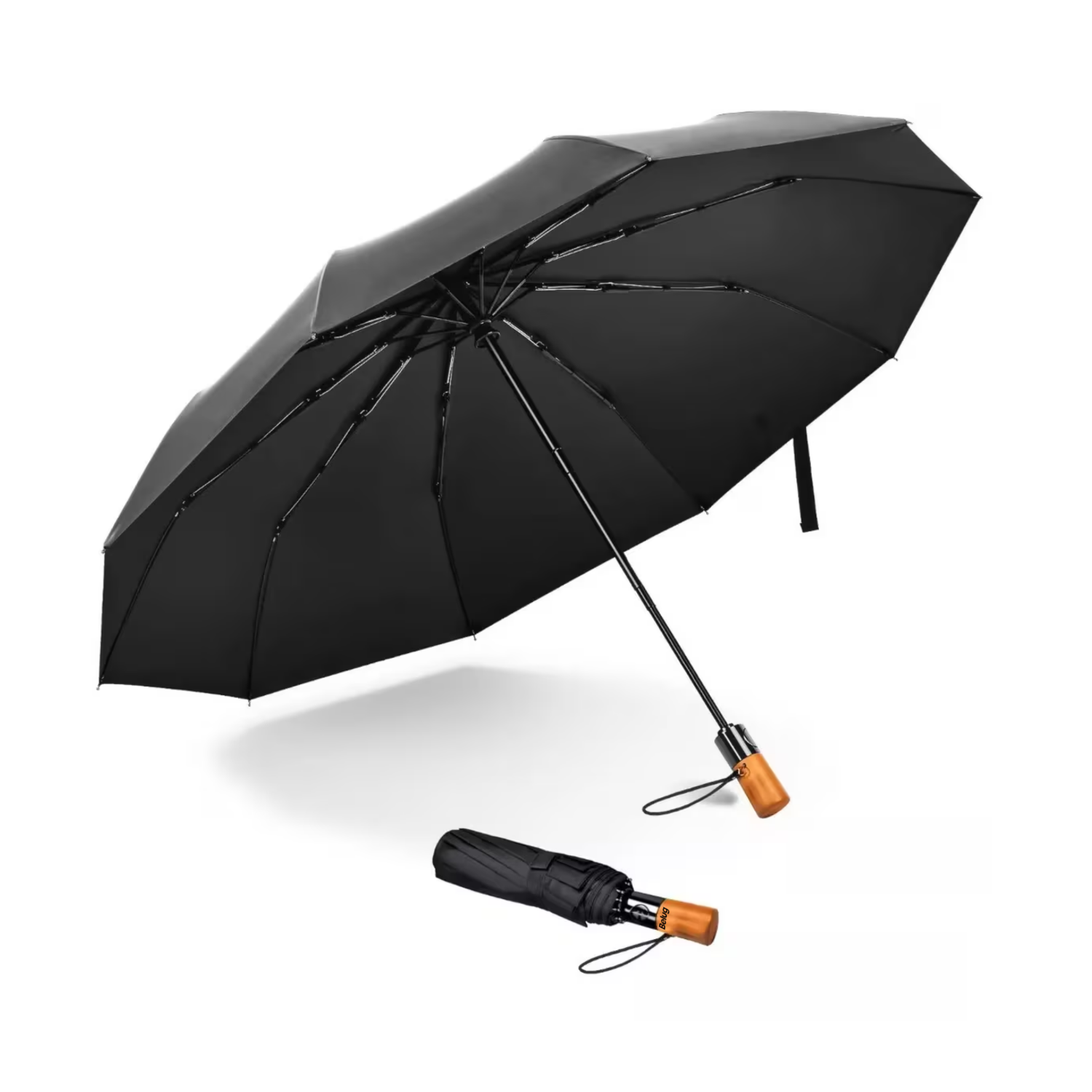 Foto 3 pulgar | Paraguas Sombrilla Grande Plegable Para Auto Regalos Para Hombre Belug, Negro