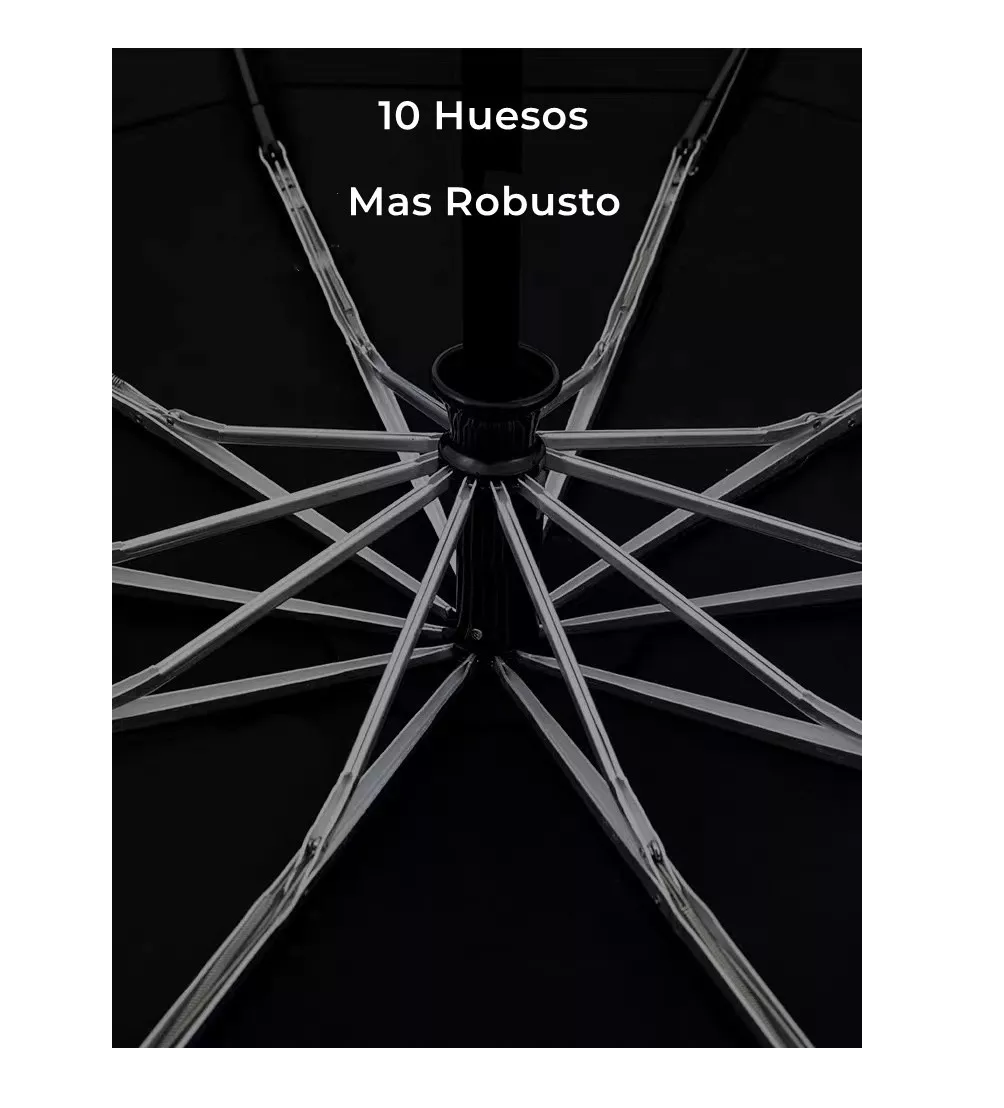Foto 6 pulgar | Paraguas Sombrilla Grande Plegable Para Auto Regalos Para Hombre Belug, Negro