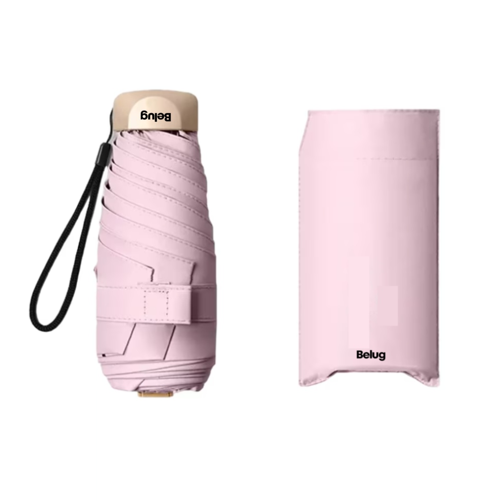 Foto 1 | Sombrilla Paraguas De Bolsillo Resistente Reforzada Anti-uv Belug, Rosa
