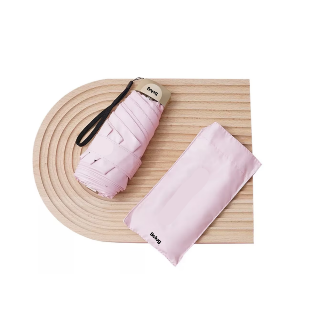Foto 3 pulgar | Sombrilla Paraguas De Bolsillo Resistente Reforzada Anti-uv Belug, Rosa