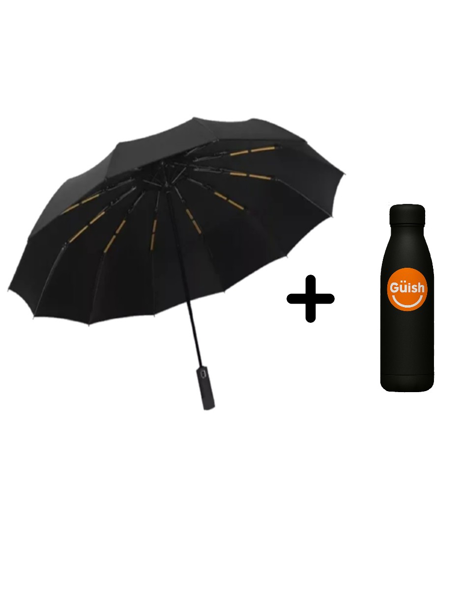 Foto 2 pulgar | Paraguas Sombrilla Protección Uv + Gratis Termo Güish De Regalo