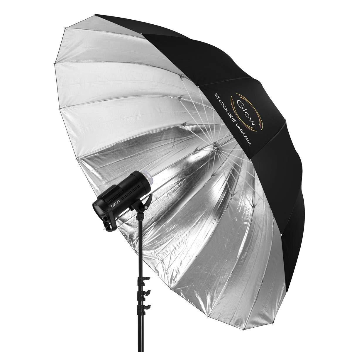 Foto 5 pulgar | Umbrella Glow Easy Lock Xl De Fibra De Vidrio Plateada Profunda, 165 Cm - Venta Internacional.