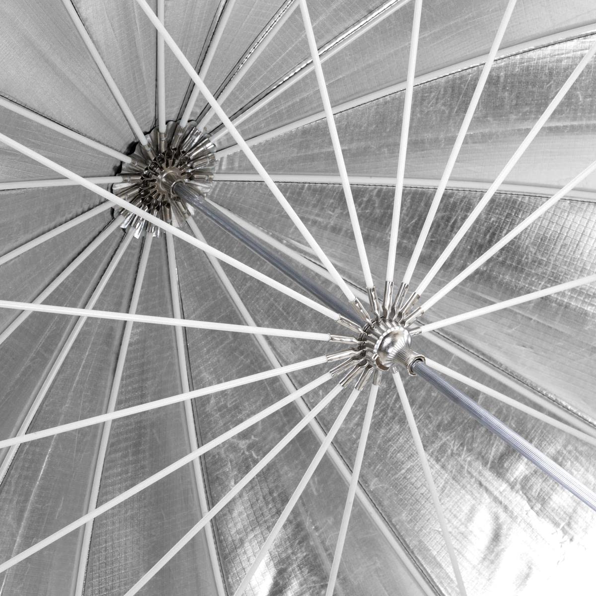 Foto 8 pulgar | Umbrella Glow Easy Lock Xl De Fibra De Vidrio Plateada Profunda, 165 Cm - Venta Internacional.