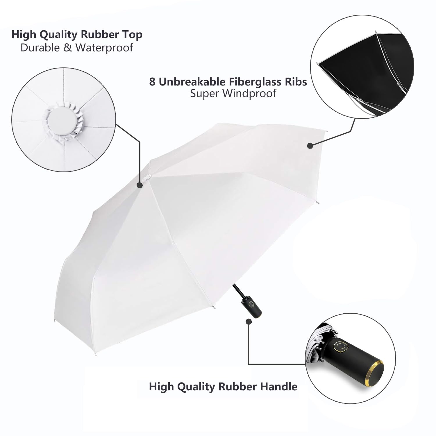 Foto 4 pulgar | Paraguas Cuby Uv, Compacta, Plegable, De Viaje, Se Abre Y Cierra Automáticamente - Venta Internacional.