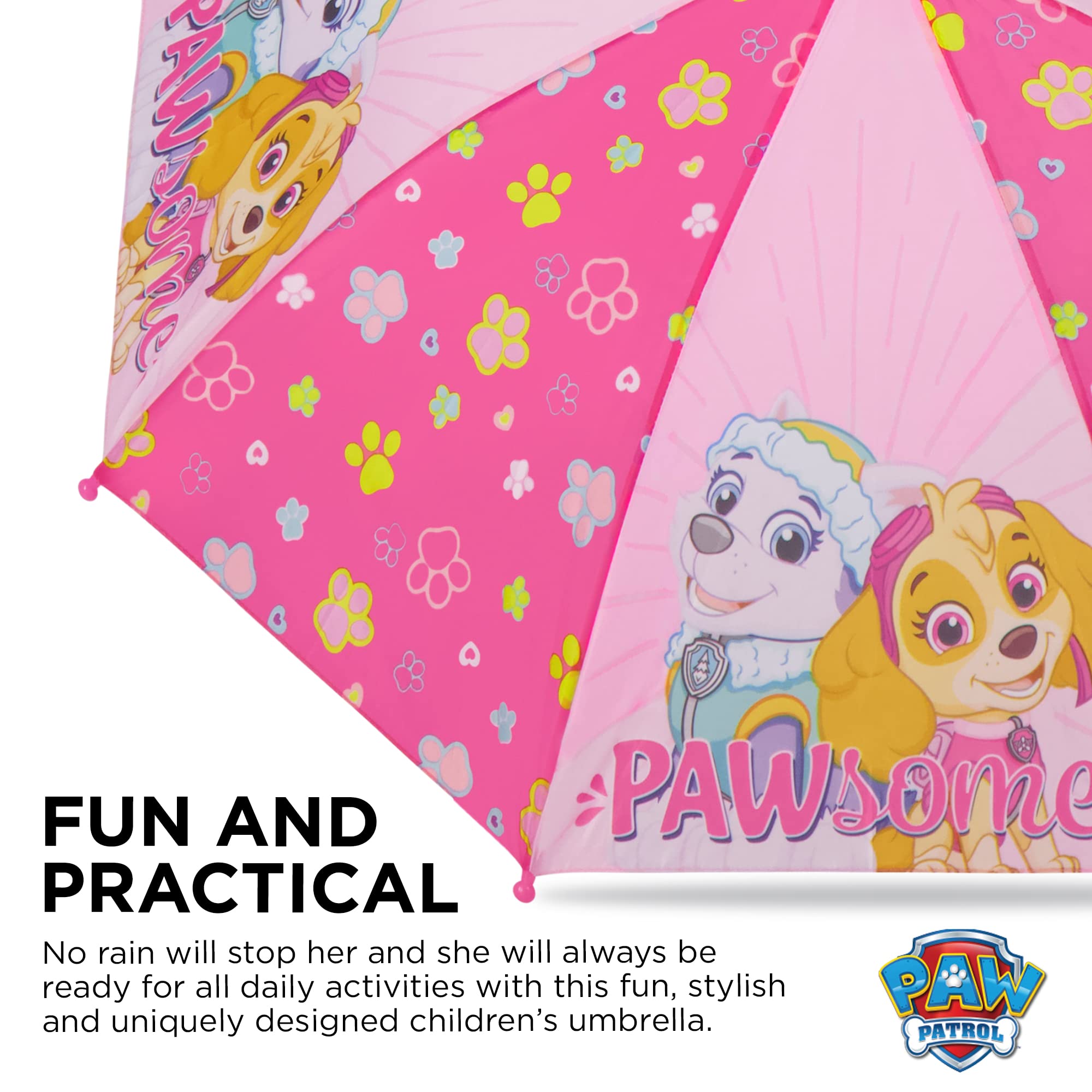 Foto 5 pulgar | Paraguas Nickelodeon Paw Patrol Rosa Para Niñas De 3 A 6 Años - Venta Internacional.