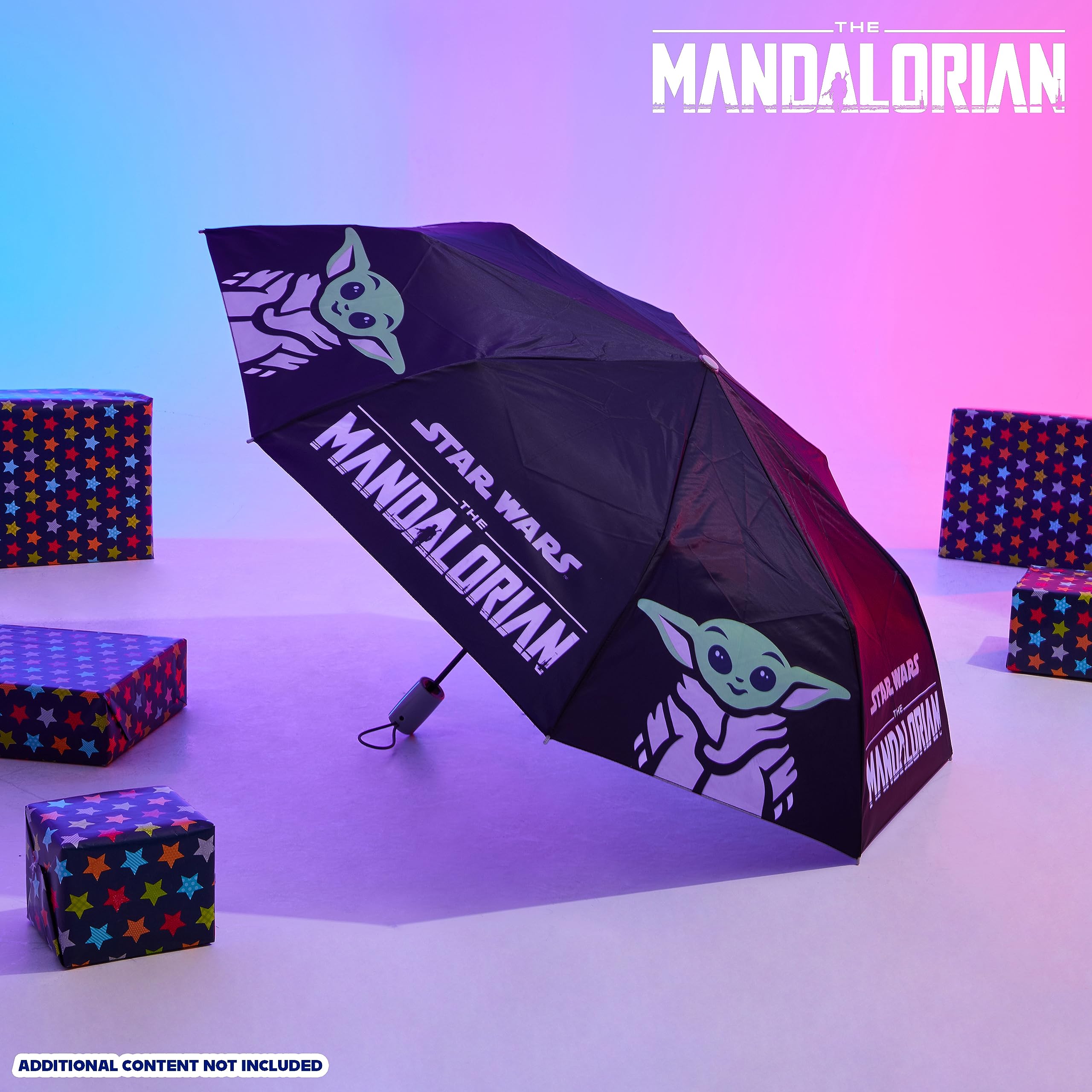 Foto 2 | Paraguas Telescópico Plegable Disney The Mandalorian Baby Yoda - Venta Internacional.