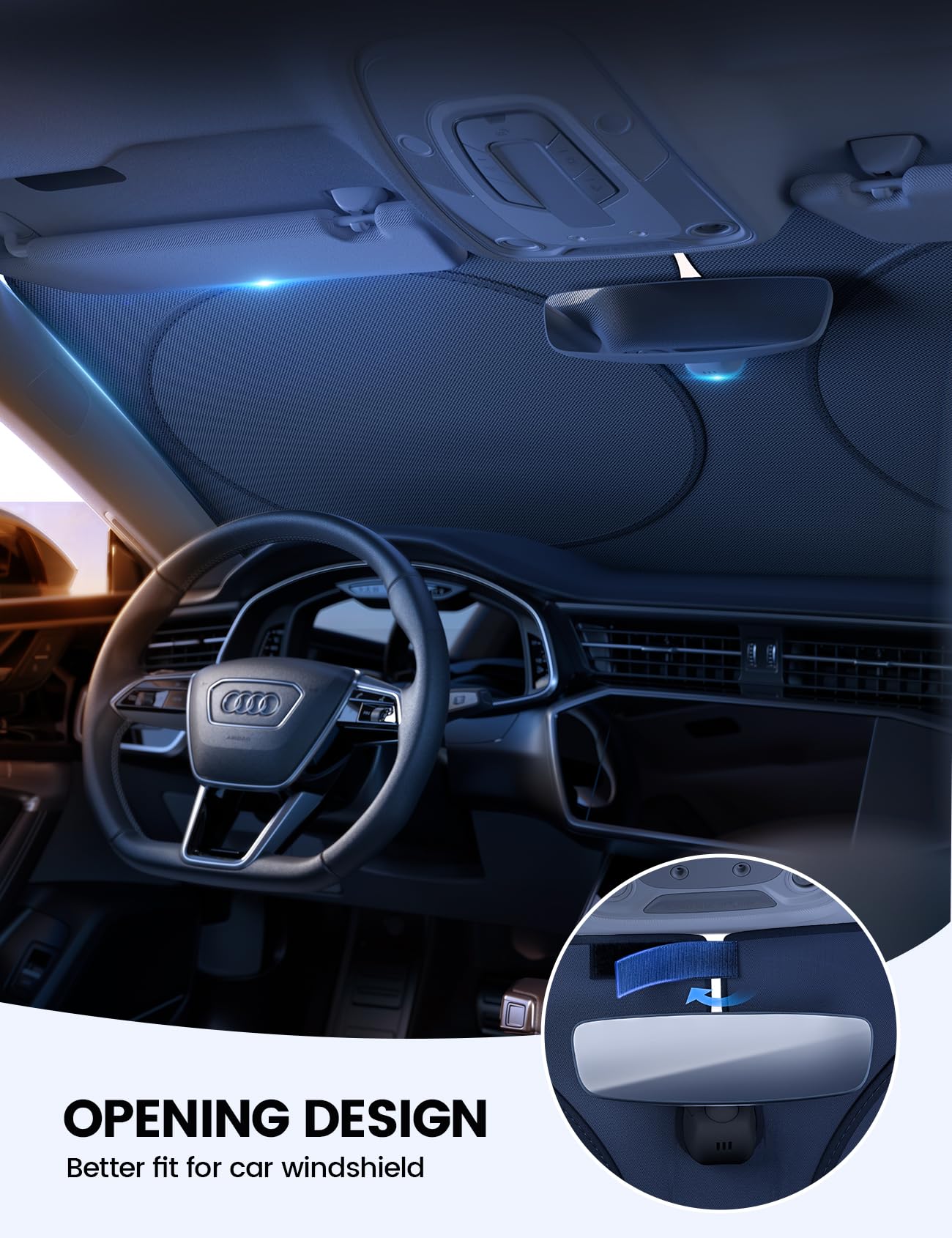Foto 6 pulgar | Parasol Lamicall Para Parabrisas De Coche, 64 X 32 Cm, Nanocapa Con Bloque Uv - Venta Internacional.