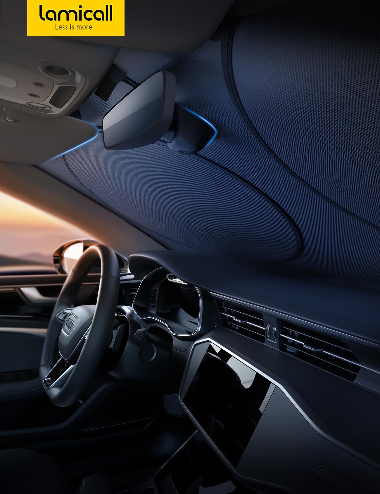 Foto 7 | Parasol Lamicall Para Parabrisas De Coche, 64 X 32 Cm, Nanocapa Con Bloque Uv - Venta Internacional.