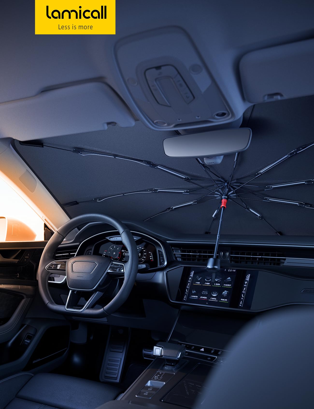 Foto 8 pulgar | Parasol Lamicall Para Parabrisas De Coche, 57 X 32 Cm - Venta Internacional.
