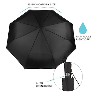 Foto 2 | Repelente Al Agua Para Abrir Y Cerrar Automáticamente Umbrella Totes Blue Line Golf - Venta Internacional.
