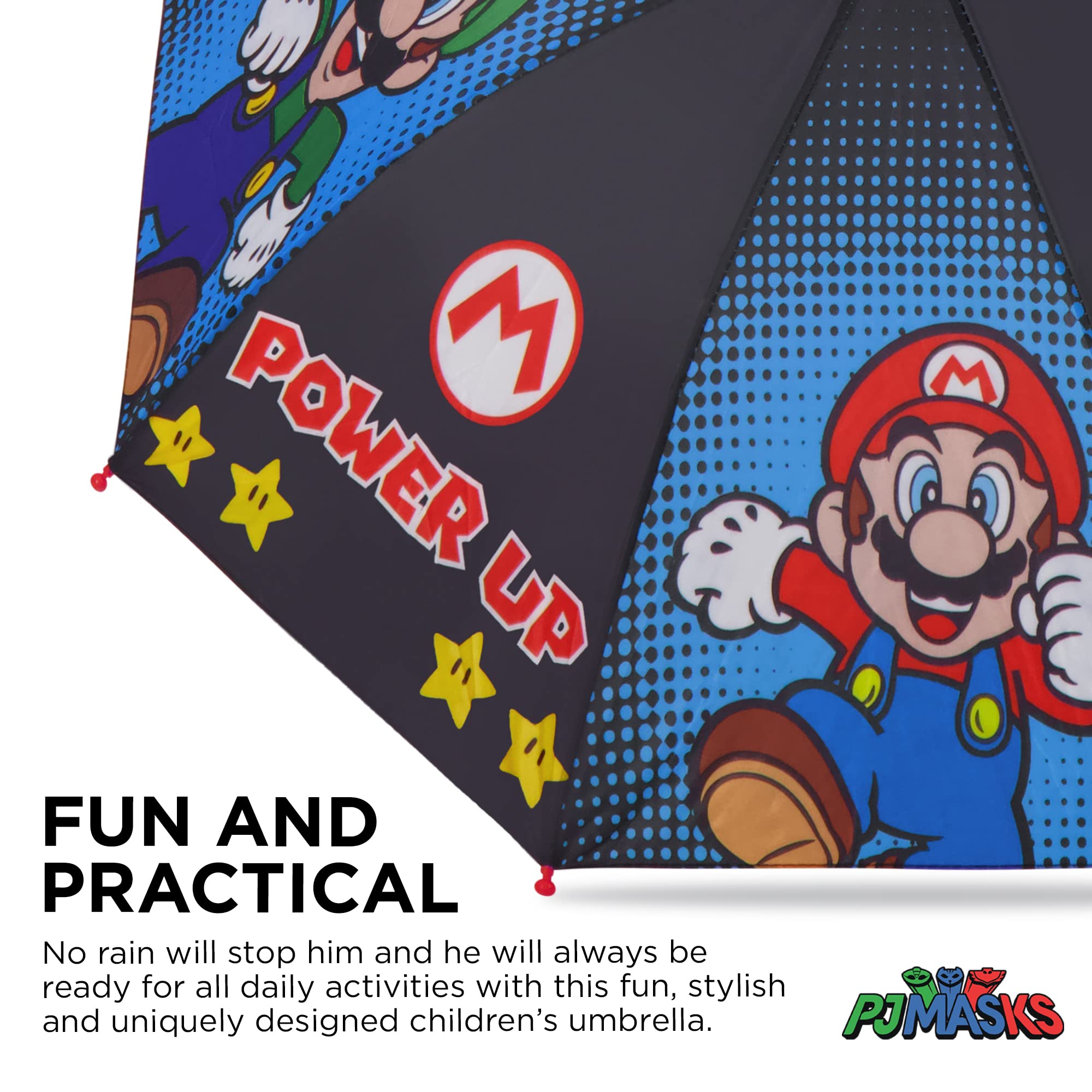 Foto 4 | Paraguas Nintendo Super Mario Para Niños De 3 A 6 Años Resistente Al Agua - Venta Internacional.