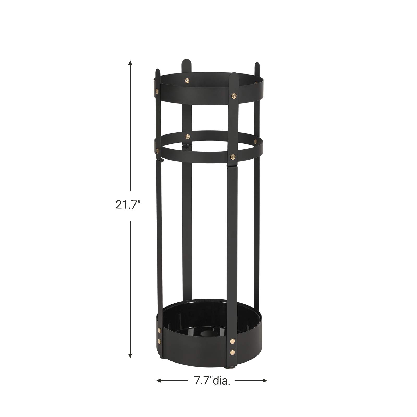 Foto 5 pulgar | Soporte Para Paraguas Songmics De Acero Con Bandeja De Goteo Desmontable, Negro - Venta Internacional.