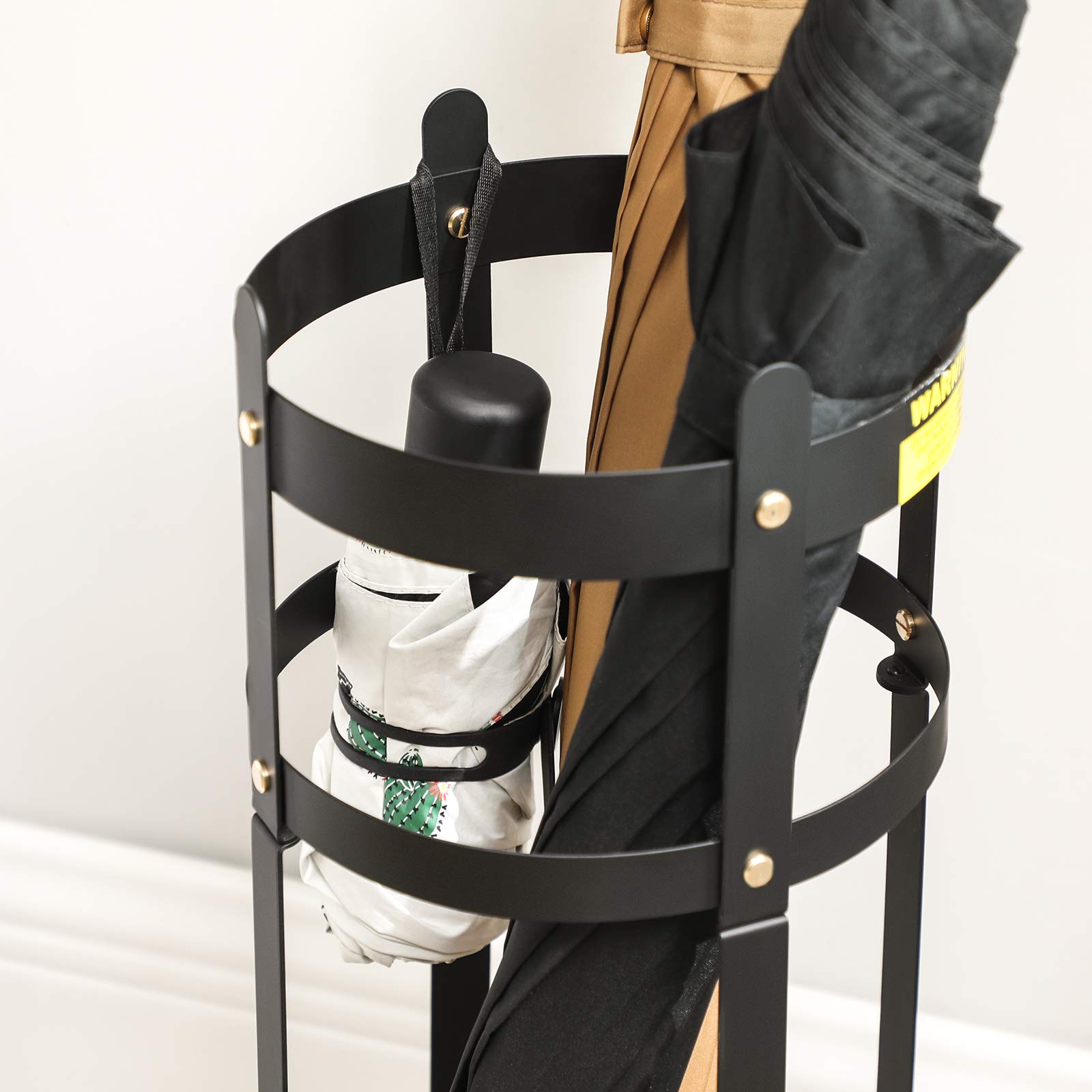 Foto 7 pulgar | Soporte Para Paraguas Songmics De Acero Con Bandeja De Goteo Desmontable, Negro - Venta Internacional.