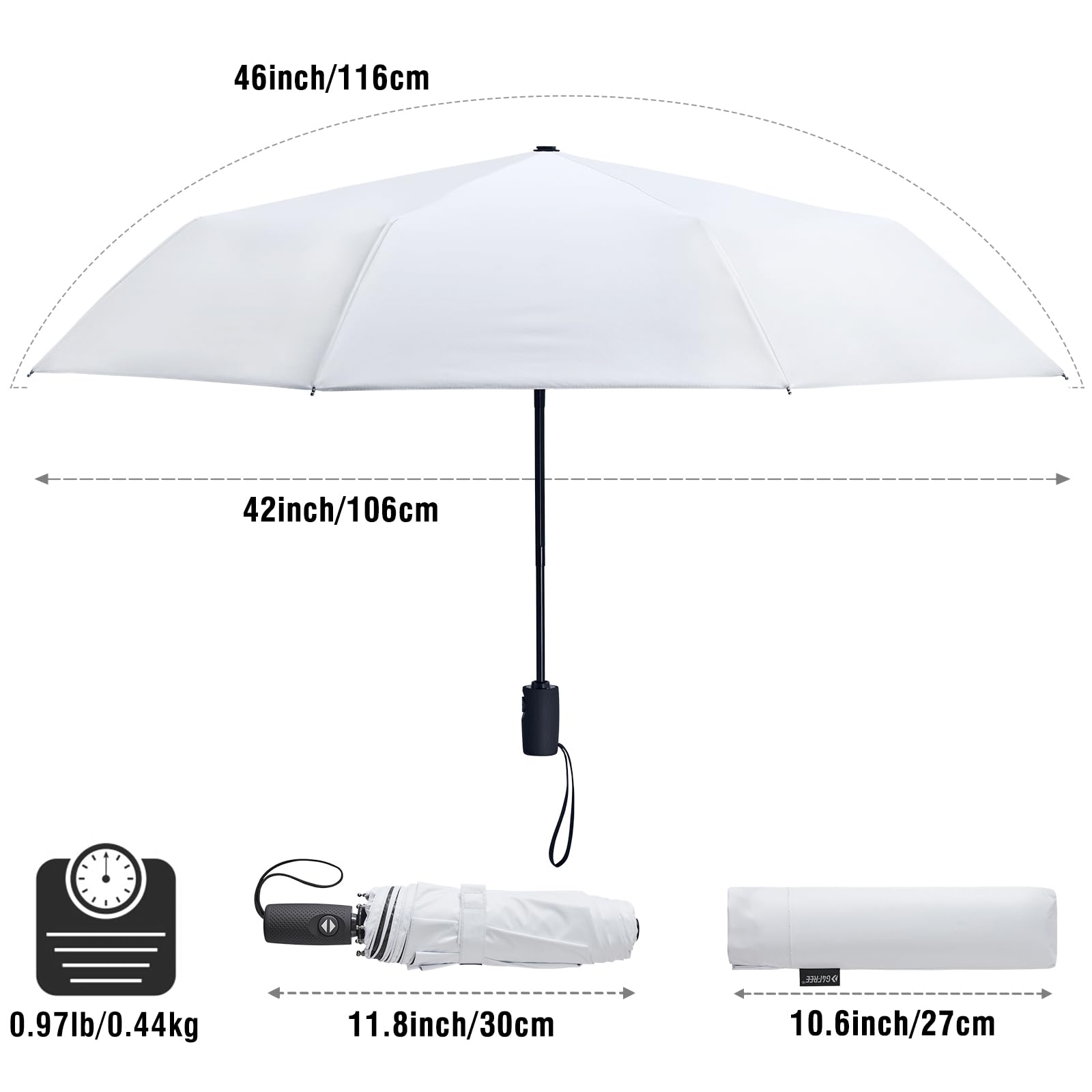 Foto 4 pulgar | Paraguas De Viaje G4free Upf 50+ Con Protección Uv 110/117 Cm - Venta Internacional.