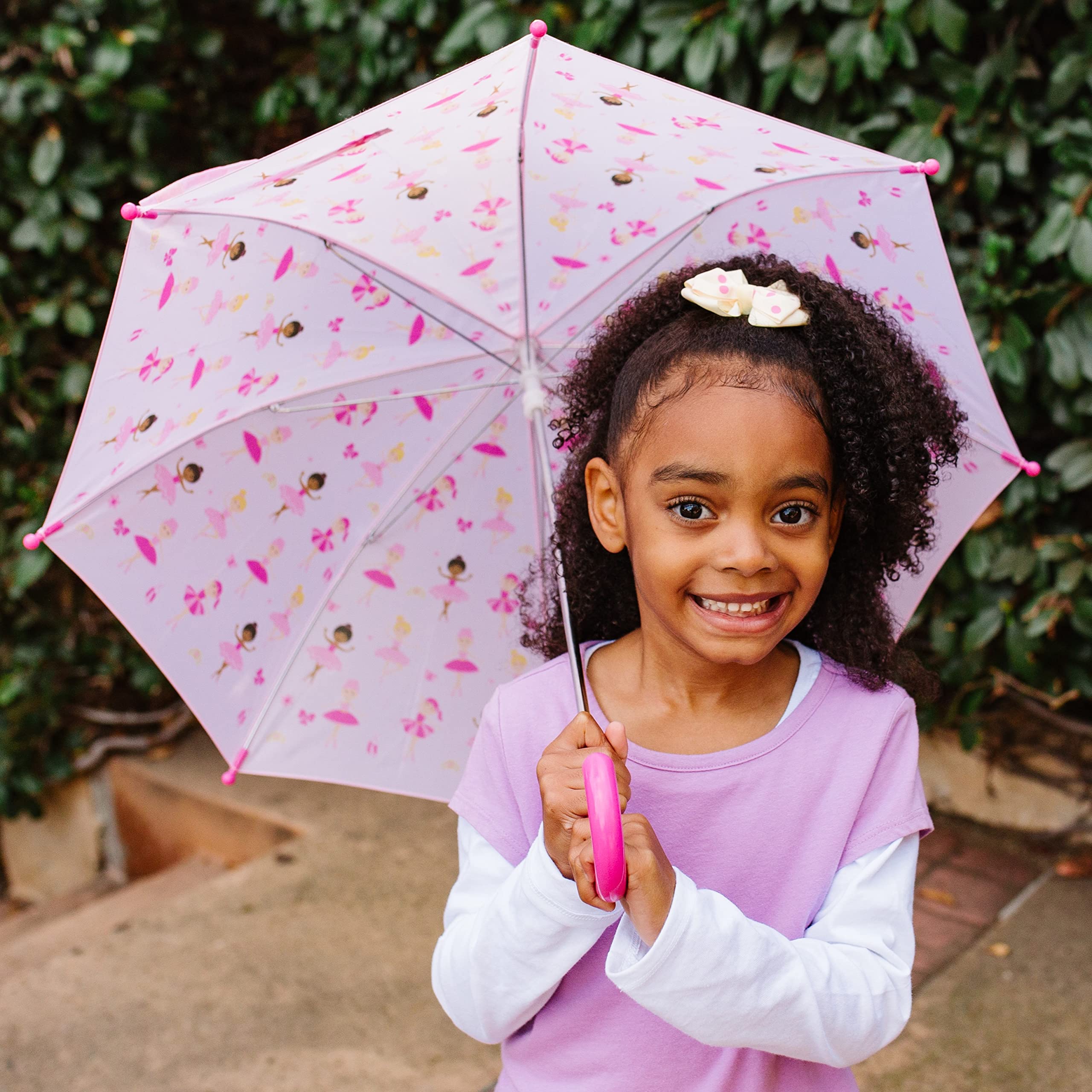 Foto 3 pulgar | Bailarina Umbrella Wildkin Kids Con Toldo Impermeable Y Mango Curvo - Venta Internacional.