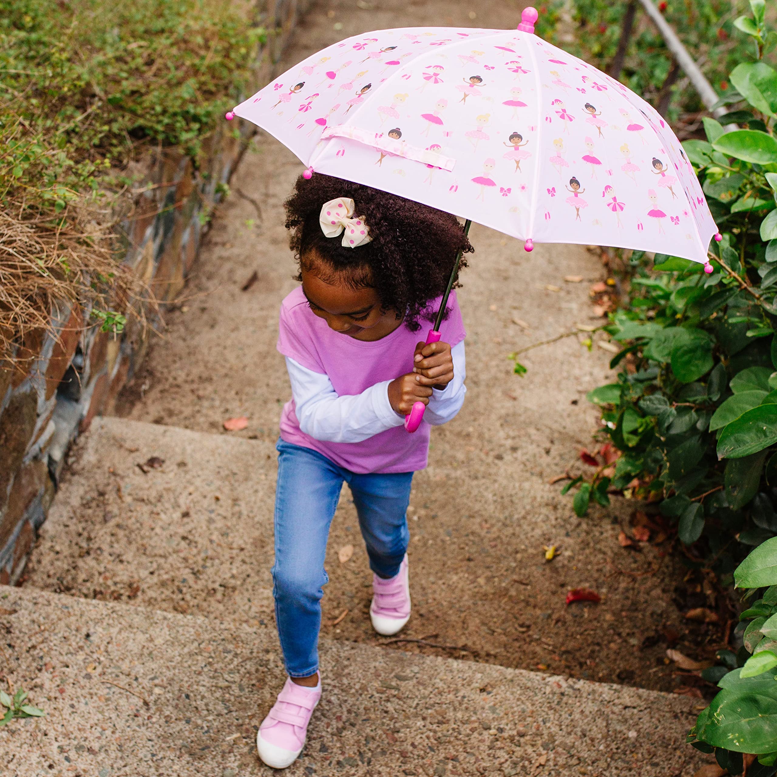 Foto 7 pulgar | Bailarina Umbrella Wildkin Kids Con Toldo Impermeable Y Mango Curvo - Venta Internacional.