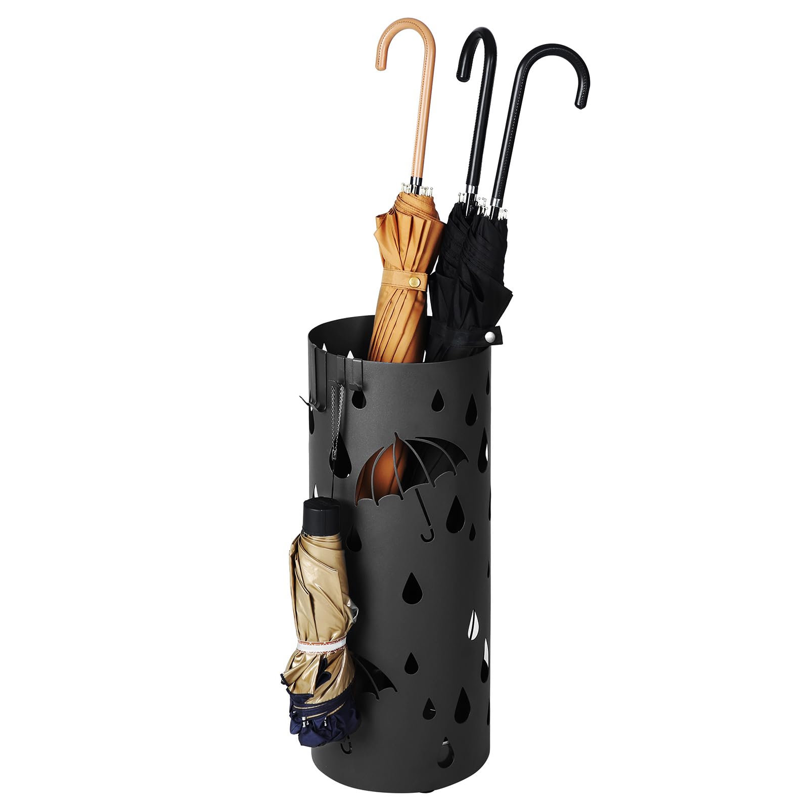 Foto 1 | Soporte Para Paraguas Songmics De Metal Con Bandeja De Agua Y 4 Ganchos, Color Negro - Venta Internacional.