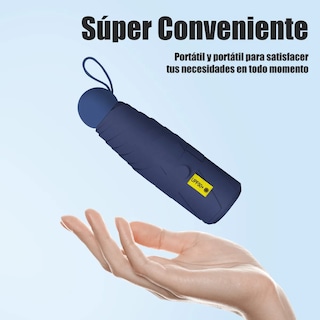 Foto 2 | Paraguas Sombrilla Anti-ultravioleta +bolsa Cápsula Eo Safe Imports Esi-19663 Azul