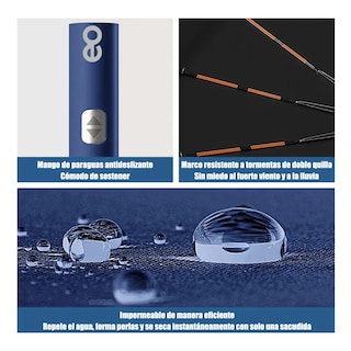Foto 2 | Paraguas Sombrilla Protección Uv Automático Eo Safe Imports Esi-19666 Azul