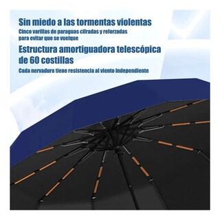 Foto 3 | Paraguas Sombrilla Protección Uv Automático Eo Safe Imports Esi-19666 Azul