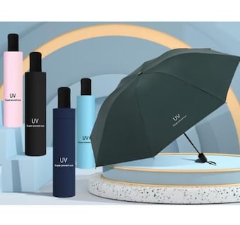 Foto 3 | Duo De Paraguas De Bolsillo Plegable Con Proteccion Uv