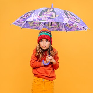 Foto 5 | Paraguas Infantil Diseño De Princesas Sombrilla Con Silbato