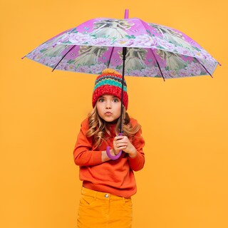 Foto 5 | Paraguas Infantil Diseño De Princesas Sombrilla Con Silbato