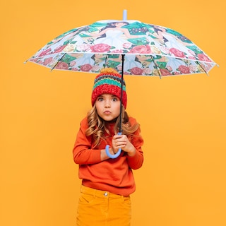 Foto 5 | Paraguas Infantil Diseño De Princesas Sombrilla Con Silbato