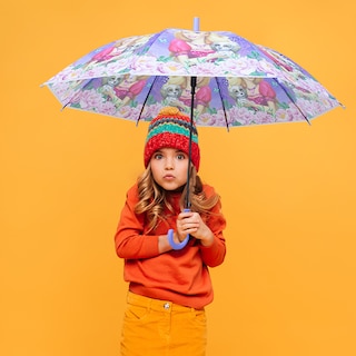 Foto 5 | Paraguas Infantil Diseño De Princesas Sombrilla Con Silbato