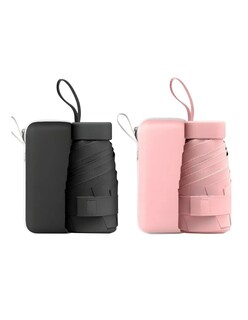 Foto 2 | 2pzs Paraguas Reversible Uv Negro Rosa