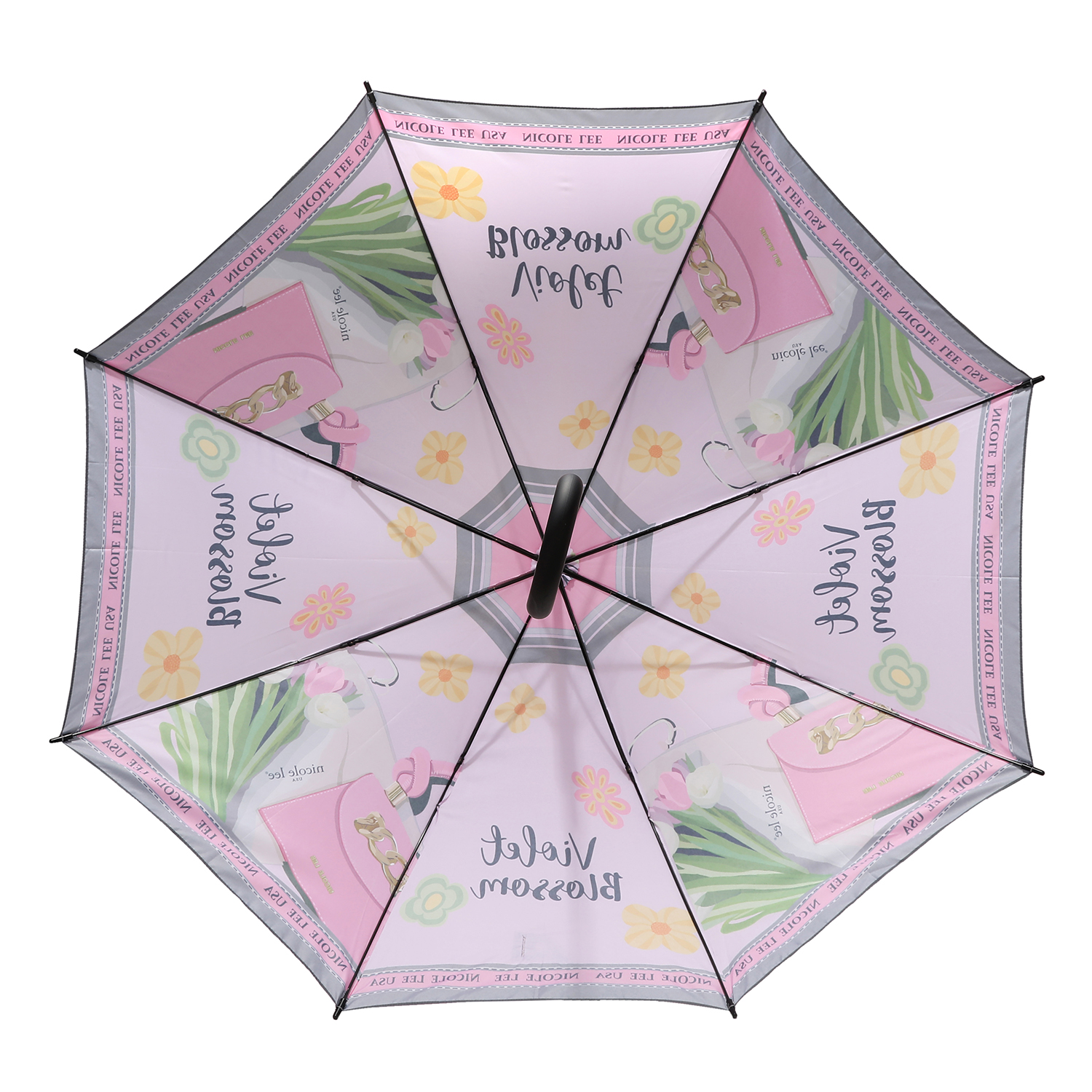 Foto 4 pulgar | Sombrilla Grande Nicole Lee Print Violet Blossom