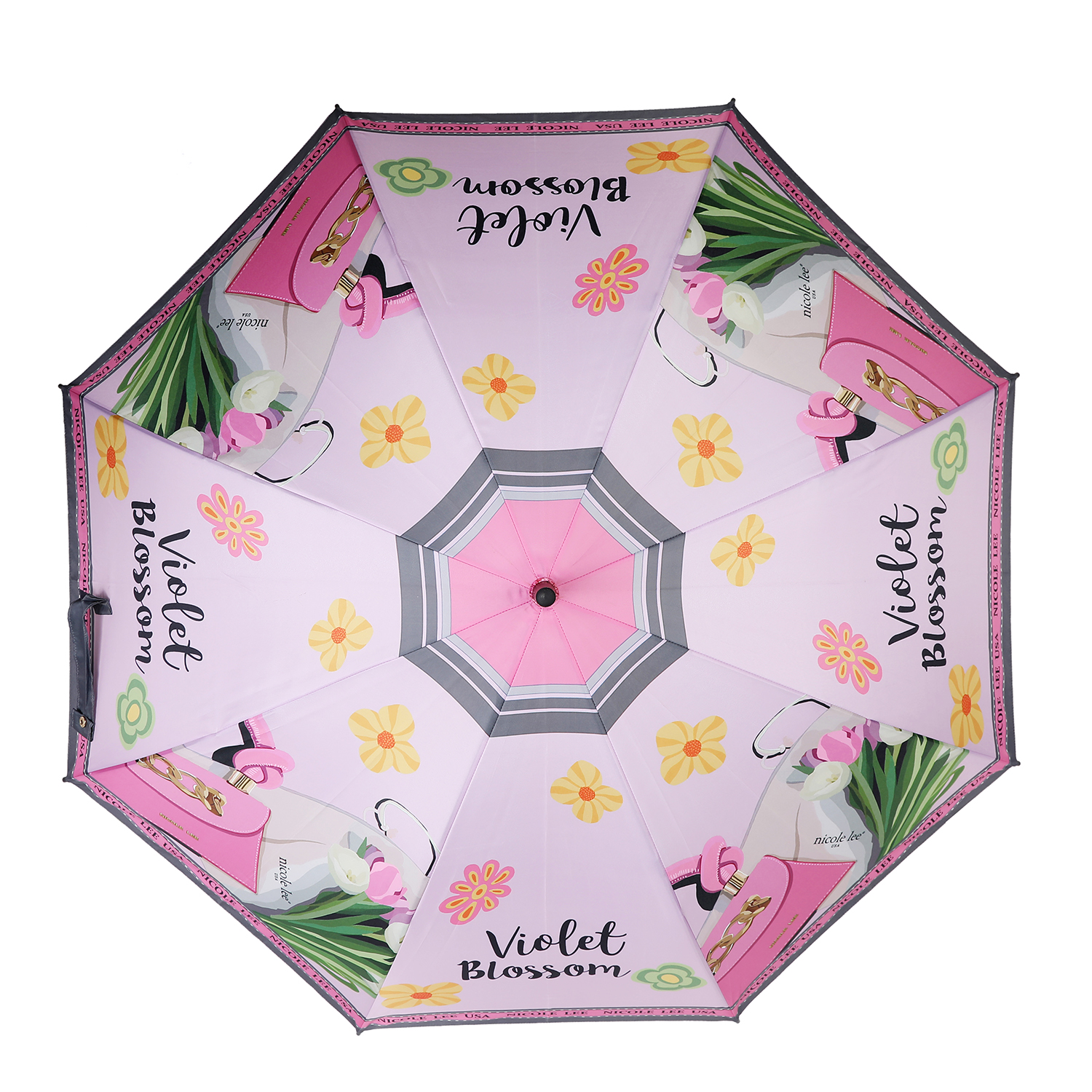 Foto 5 pulgar | Sombrilla Grande Nicole Lee Print Violet Blossom