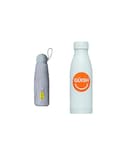Paraguas Bolsillo Anti-ultravioleta +bolsa Cápsula Gris+ Gratis Termo Güish De Regalo